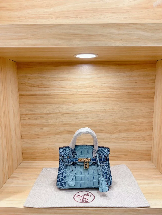 Hermès Handbags Crocodile-embossed padlock handbag product detail image 2