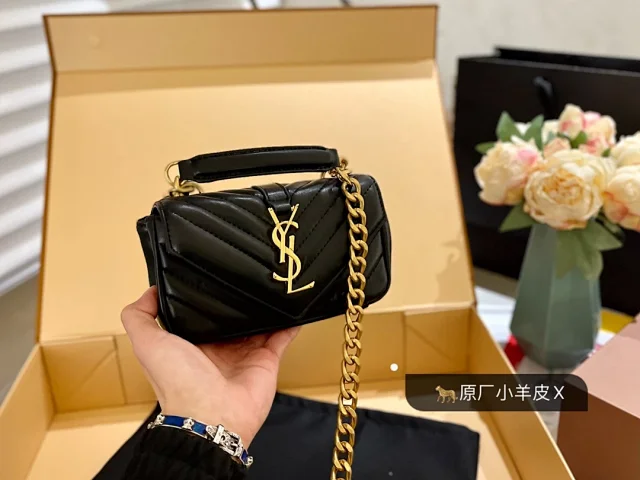 Saint Laurent Shoulder Bags Quilted chain-strap flap product detail image 15