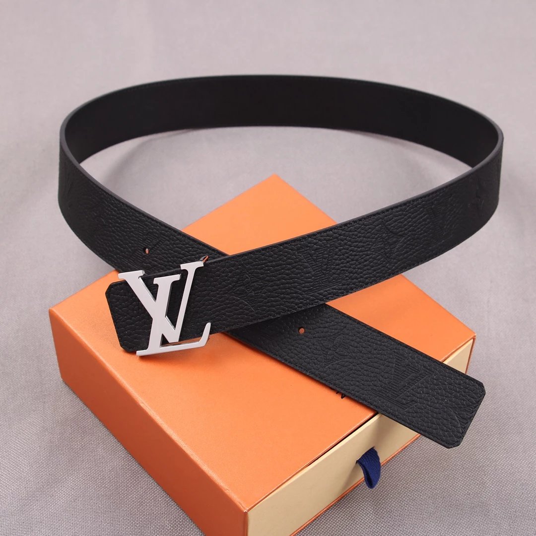 Louis Vuitton LV² Monogram Empreinte Leather Belt Black - 2