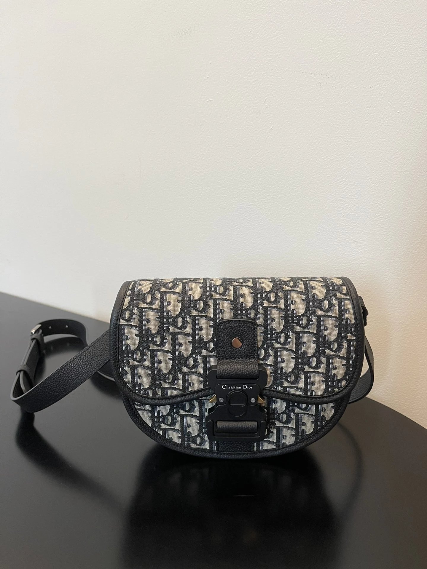 Dior Saddle Bag Black Grained Leather Crossbody Bag - 5
