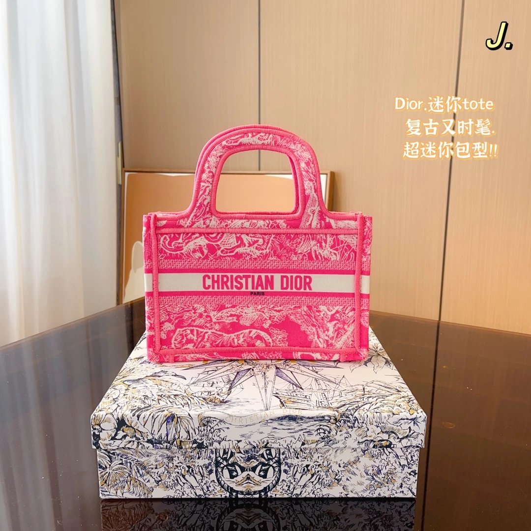 Dior Book Tote Mini Blue Toile de Jouy Handbag Tote Bag - 2