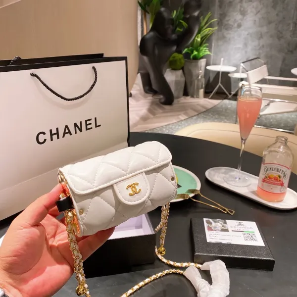 Chanel Camera Bag Brown Quilted Leather Chain Crossbody Bag - 7