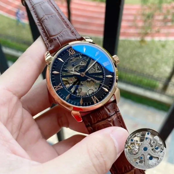 Design Hero Tantin Skeleton Mechanical Watch Silver Watches - 10