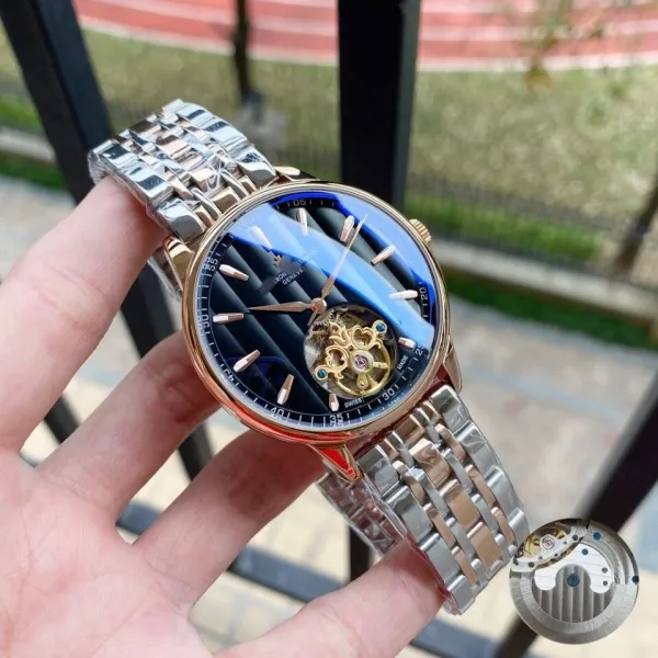 Design Hero Tantin Skeleton Mechanical Watch Silver Watches - 9