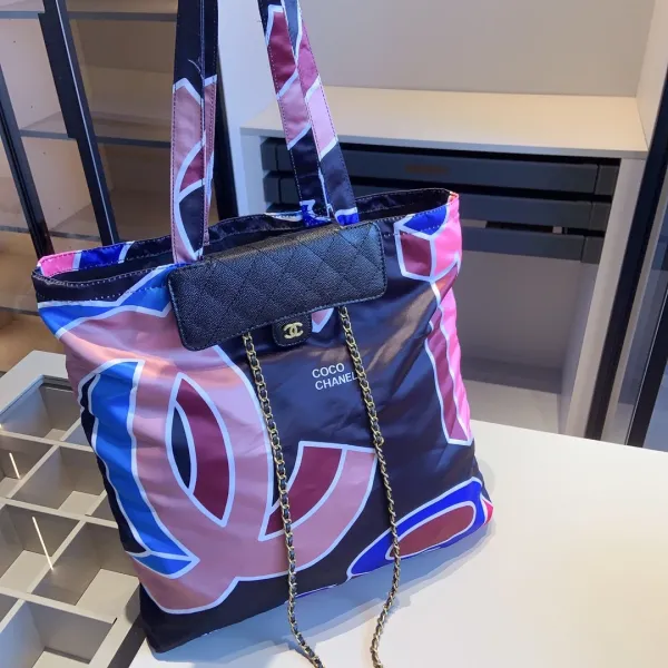 Chanel Sporty Tote Pink Pinstripe Handbag Tote Bag - 14