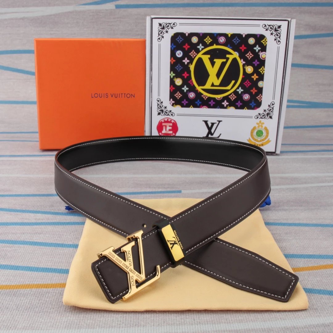 Louis Vuitton LV Initiales Belt Black Crocodile-Embossed Leather Belt - 9