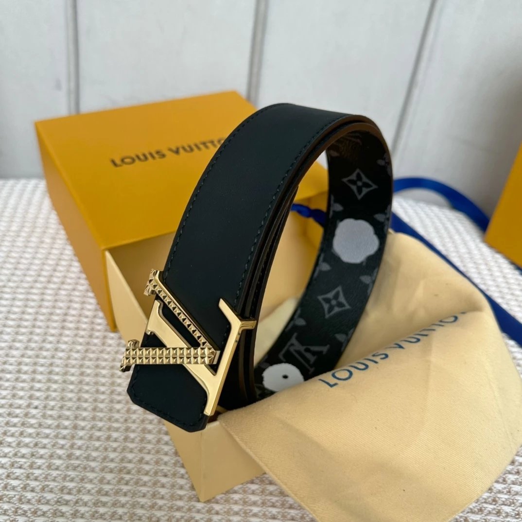 Louis Vuitton LV² Monogram Empreinte Leather Belt Black - 8