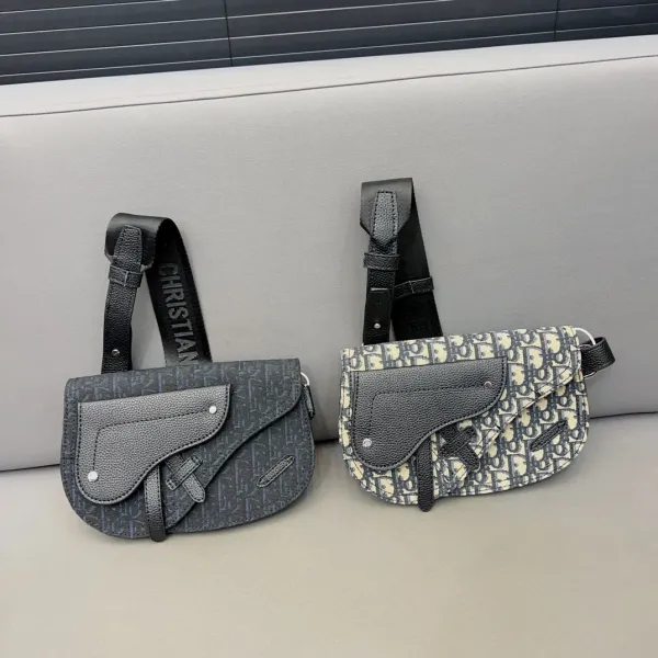 Dior Saddle Bag Navy Blue Matte Finish Crossbody Bag - 15