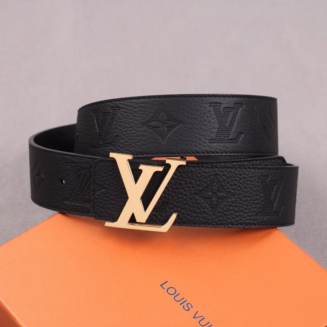 Louis Vuitton LV² Monogram Empreinte Leather Belt Black - 3