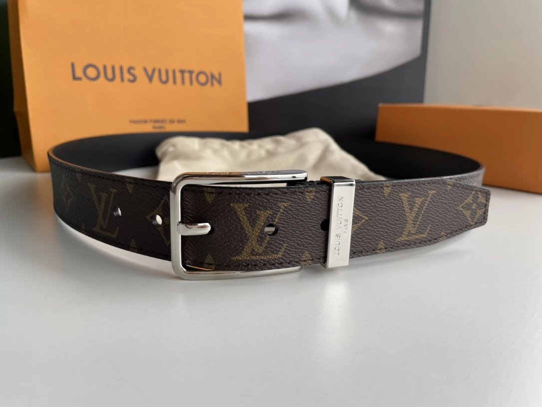 Louis Vuitton LV² Monogram Empreinte Leather Belt Black - 4