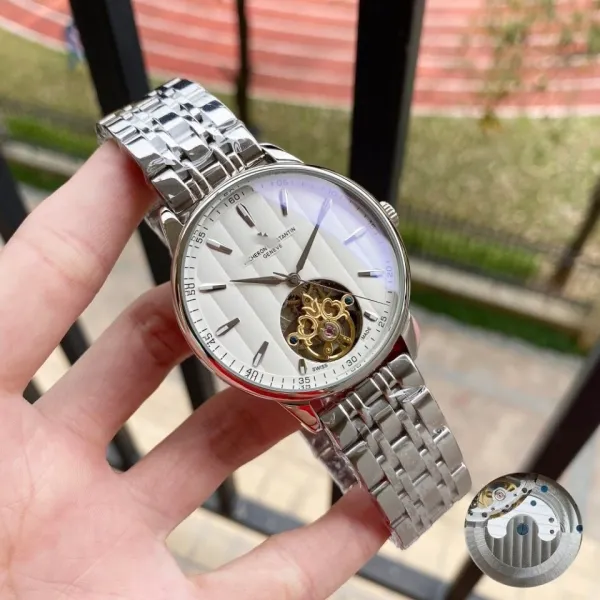 Design Hero Tantin Skeleton Mechanical Watch Silver Watches - 6