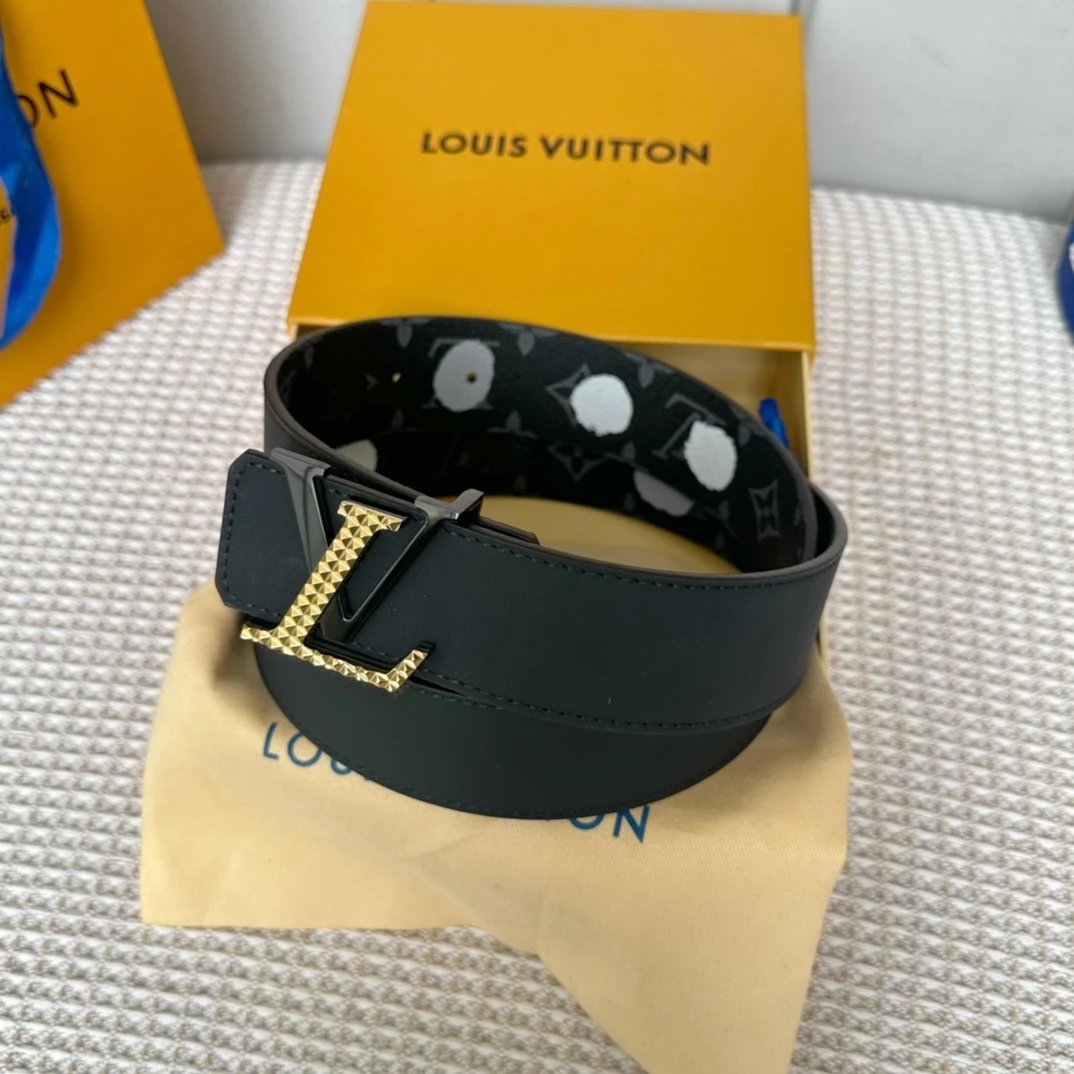 Louis Vuitton LV² Monogram Empreinte Leather Belt Black - 7