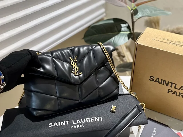 Saint Laurent Crossbody Bags Puffer quilted flap chain bag product detail image 2