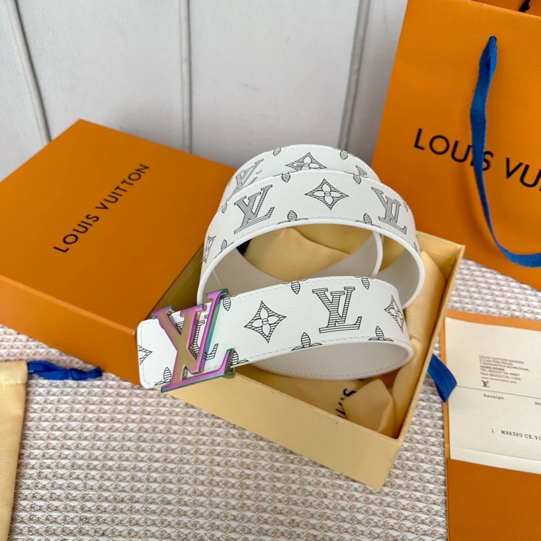 Louis Vuitton LV² Monogram Empreinte Leather Belt Black - 13