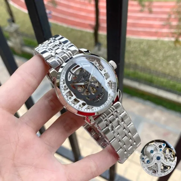 Design Hero Tantin Skeleton Mechanical Watch Silver Watches - 22