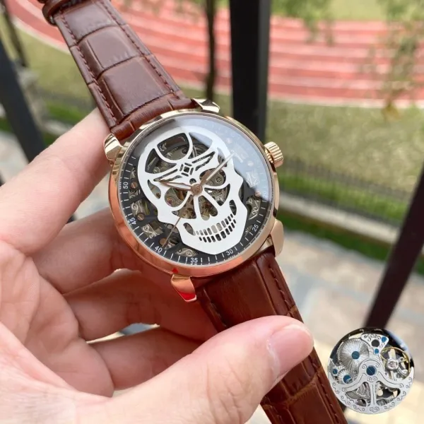 Design Hero Tantin Skeleton Mechanical Watch Silver Watches - 27