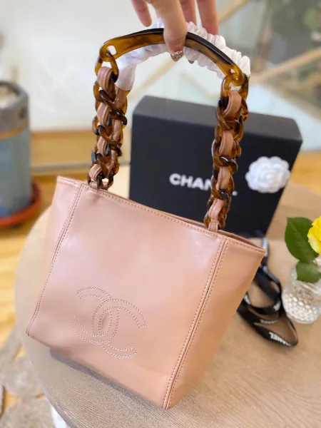 Chanel 22 Bag Pink Metallic Quilted Chain Shoulder Bag - 6