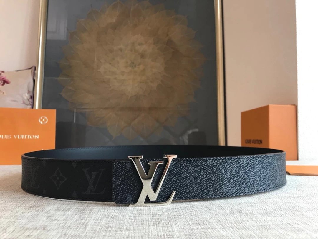 Louis Vuitton LV² Monogram Empreinte Leather Belt Black - 14