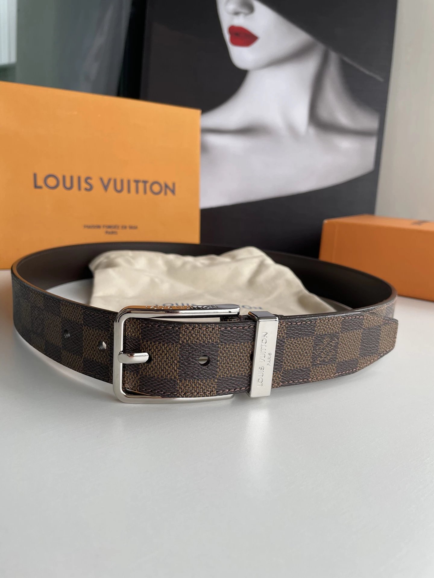 Louis Vuitton LV² Monogram Empreinte Leather Belt Black - 6