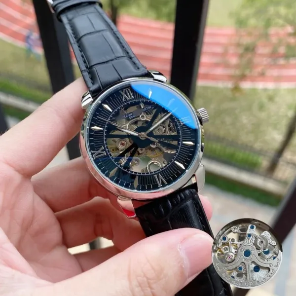 Design Hero Tantin Skeleton Mechanical Watch Silver Watches - 12