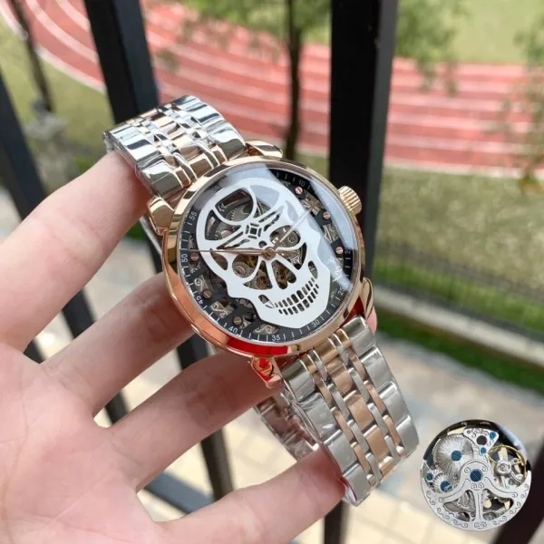 Design Hero Tantin Skeleton Mechanical Watch Silver Watches - 23