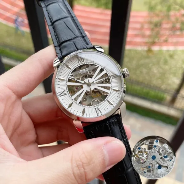 Design Hero Tantin Skeleton Mechanical Watch Silver Watches - 13