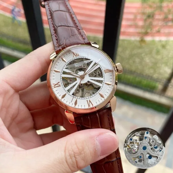 Design Hero Tantin Skeleton Mechanical Watch Silver Watches - 11