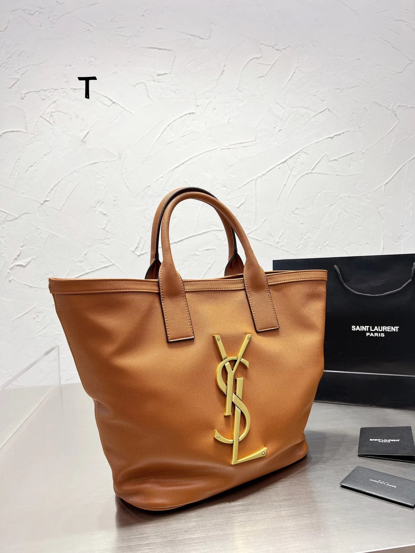 Saint Laurent Medium Quilted Leather Tote Bag Black - 12