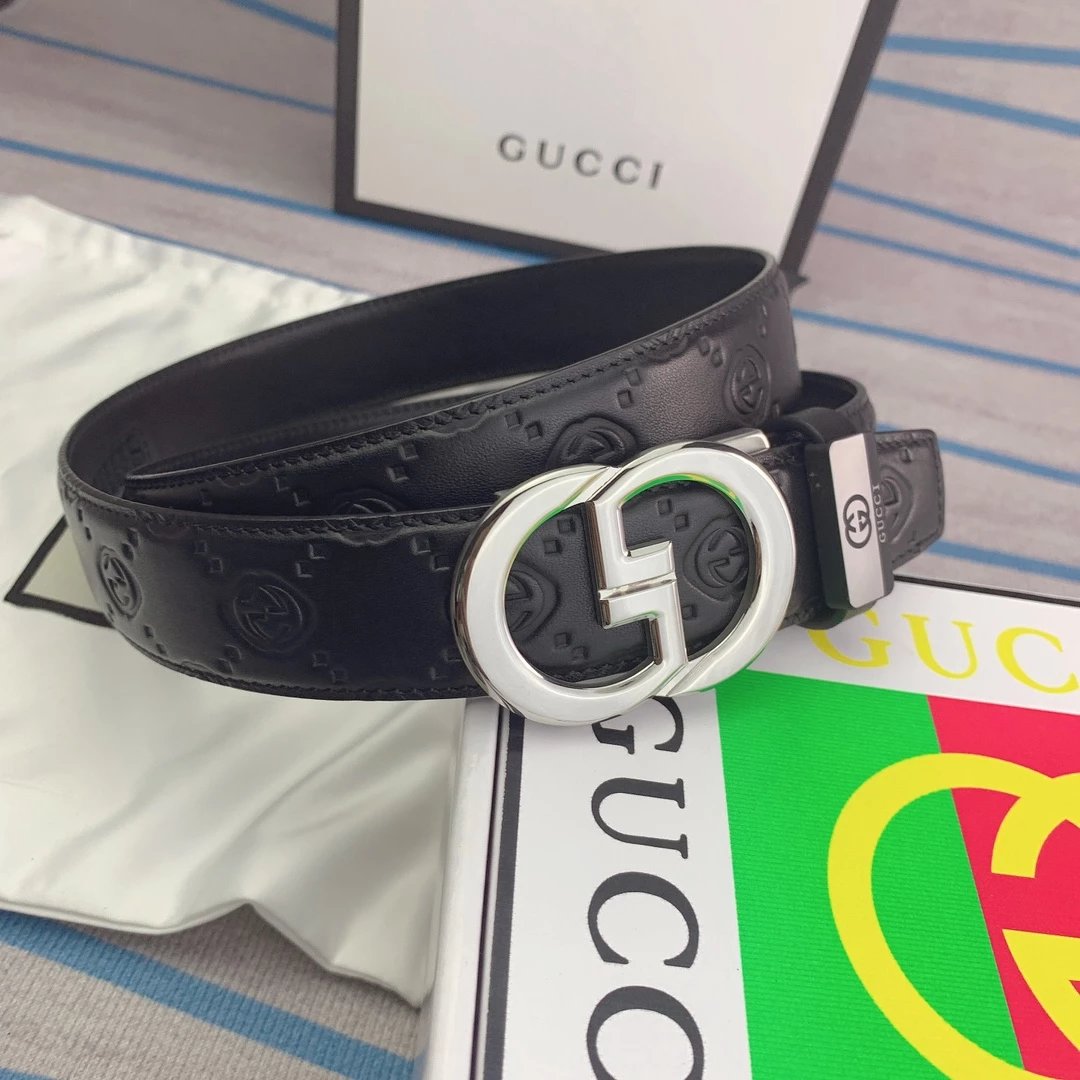Gucci GG Marmont Belt Beige Canvas with Gold-Tone Buckle - 4