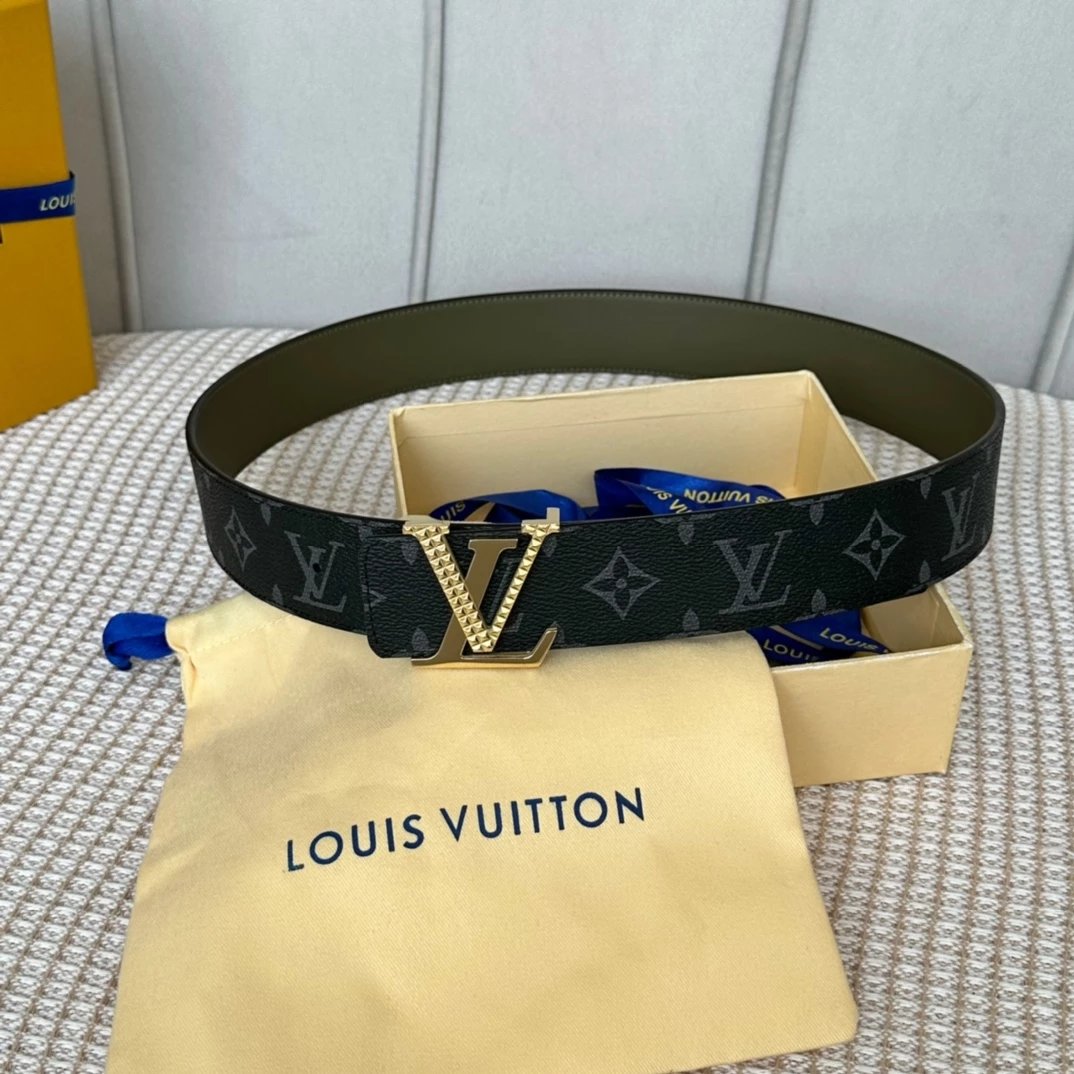 Louis Vuitton LV Initiales Reversible Belt Monogram Brown Purple Leather Belt - 8