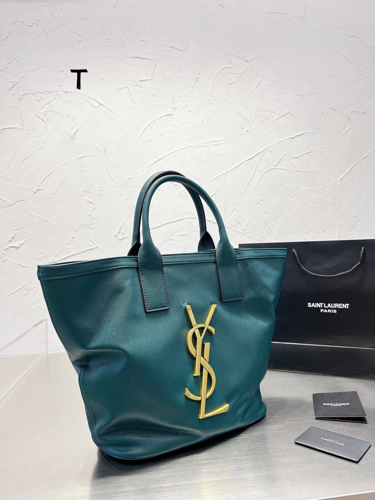 Saint Laurent Medium Quilted Leather Tote Bag Black - 13
