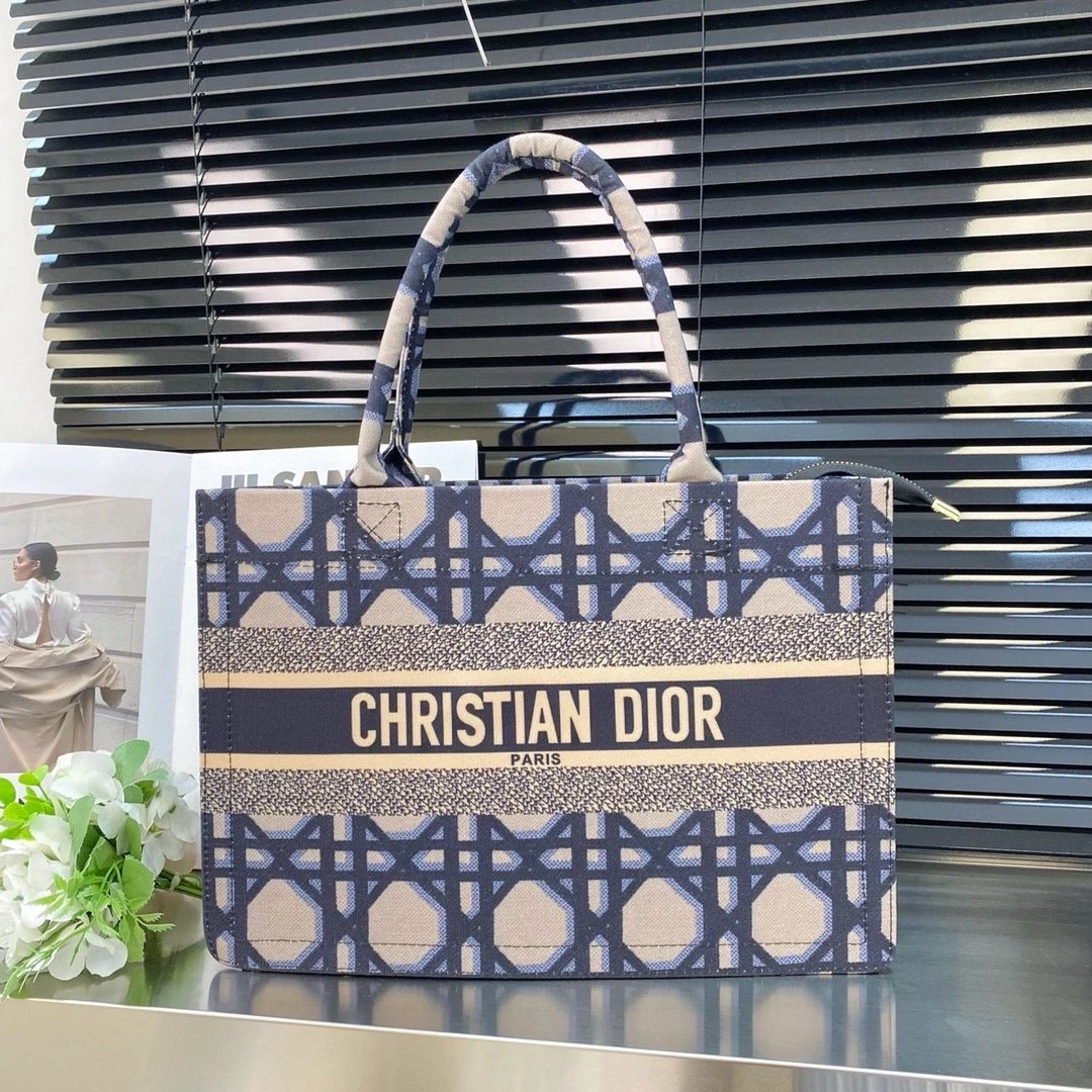 Dior Book Tote Floral Print Multicolor Handbags Tote Bag - 15