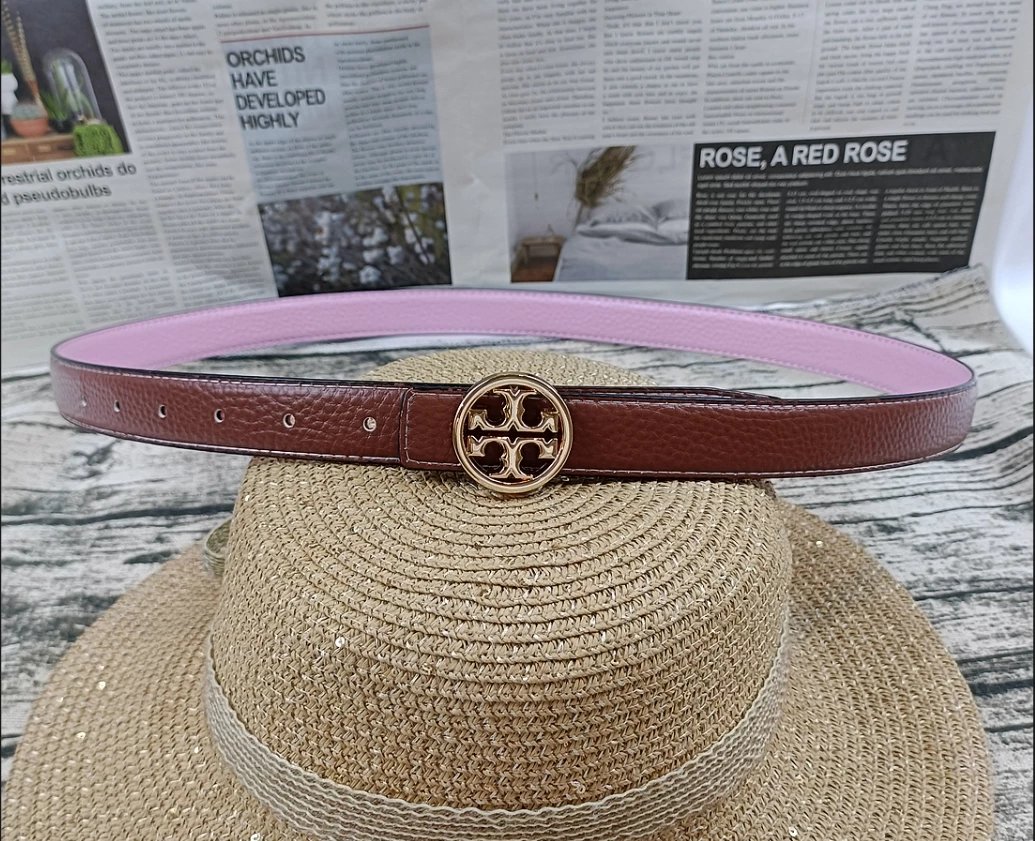 Tory Burch Miller Leather Belt Light Blue - 14