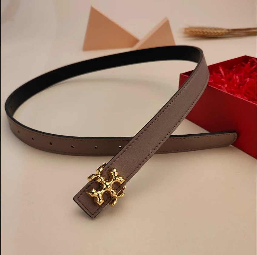Tory Burch Miller Leather Belt Light Blue - 13