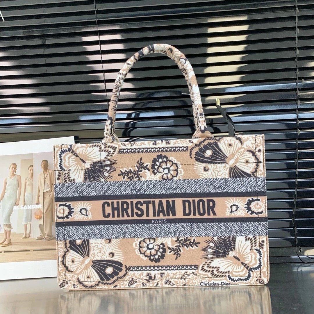 Dior Book Tote Floral Print Multicolor Handbags Tote Bag - 10