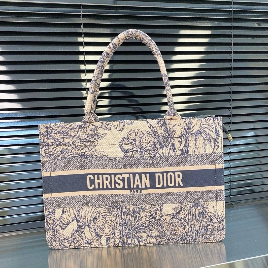 Dior Book Tote Floral Print Multicolor Handbags Tote Bag - 14