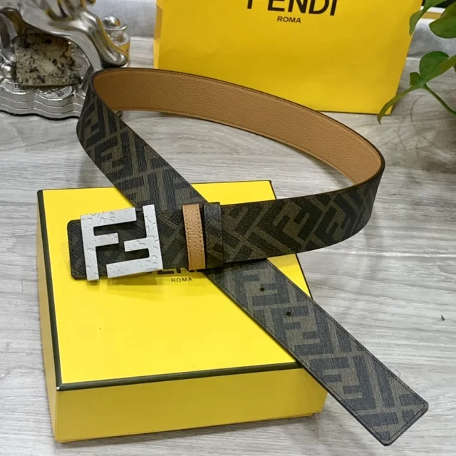 Fendi Belts FF Buckle Reversible Belt product detail image 14