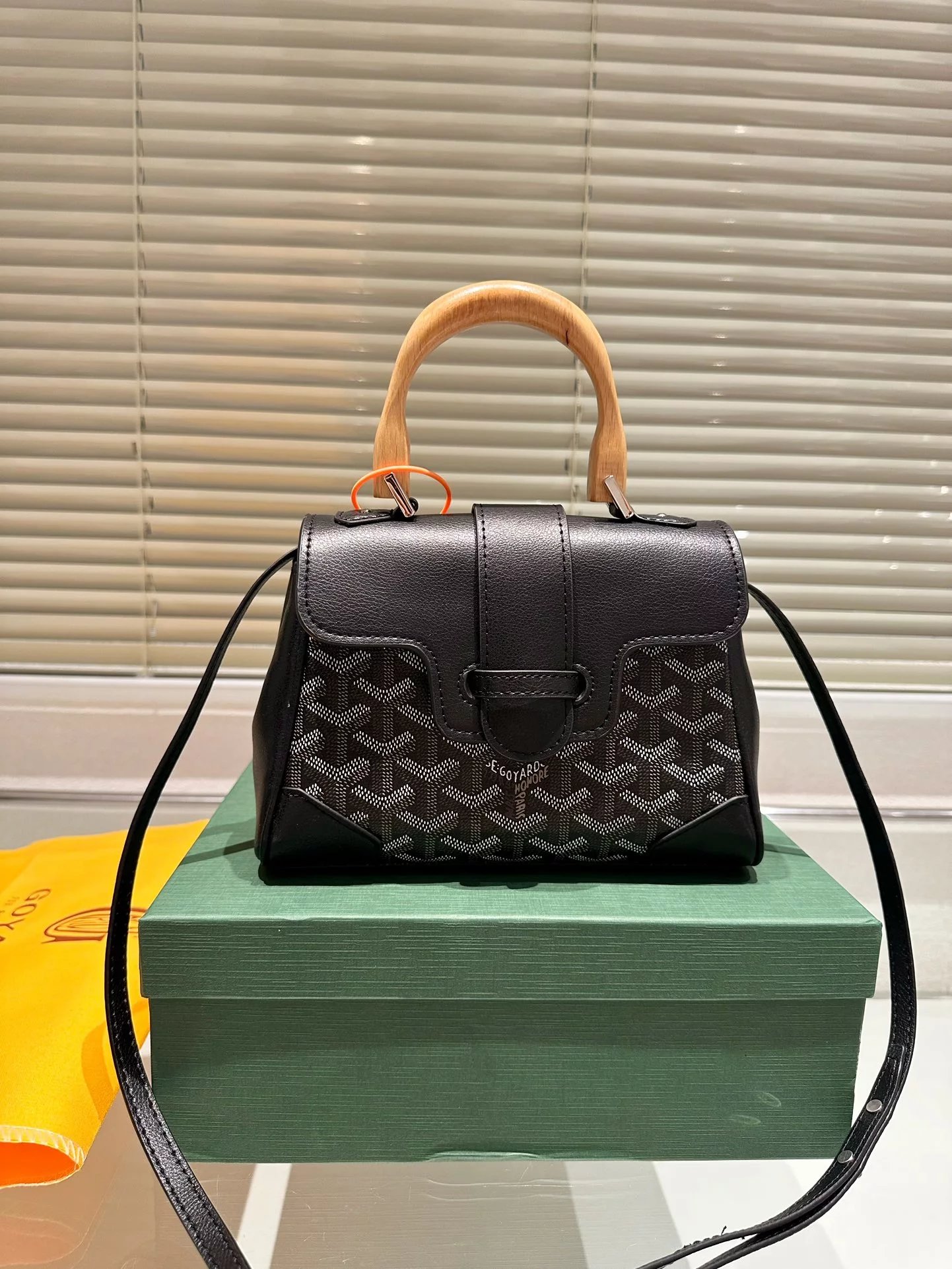Goyard Saint Louis Mini Handbag in Orange and Yellow - 10