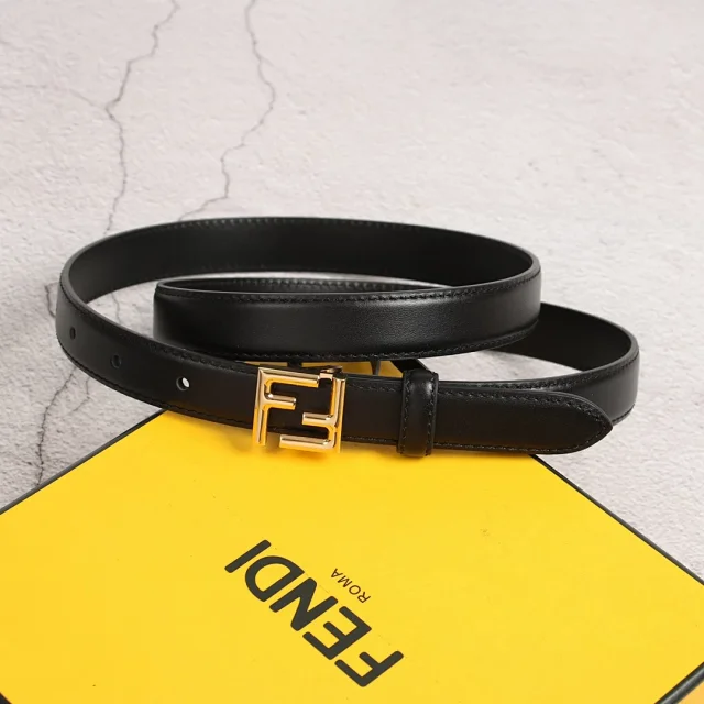 Fendi Belts FF Logo Buckle Leather Belt product detail image 3
