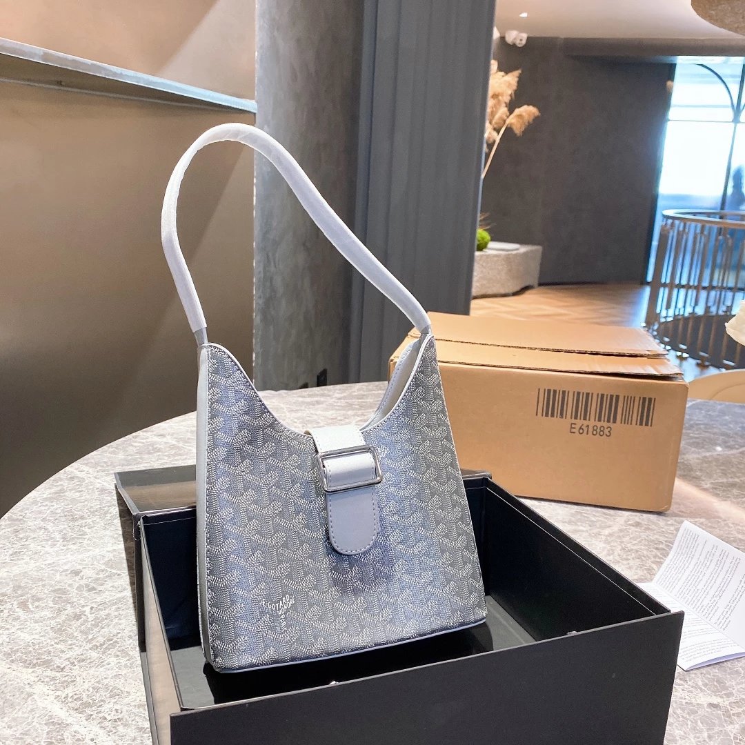 Hobo Bag Silver Monogram Print Shoulder