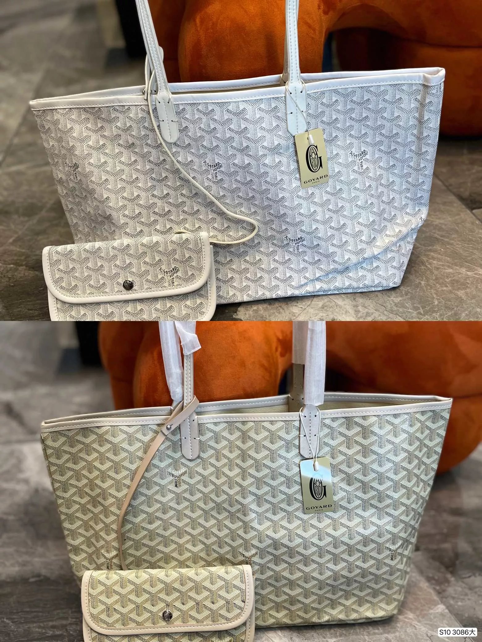 Design Hobo Bag Silver Monogram Print Shoulder Bag - 15