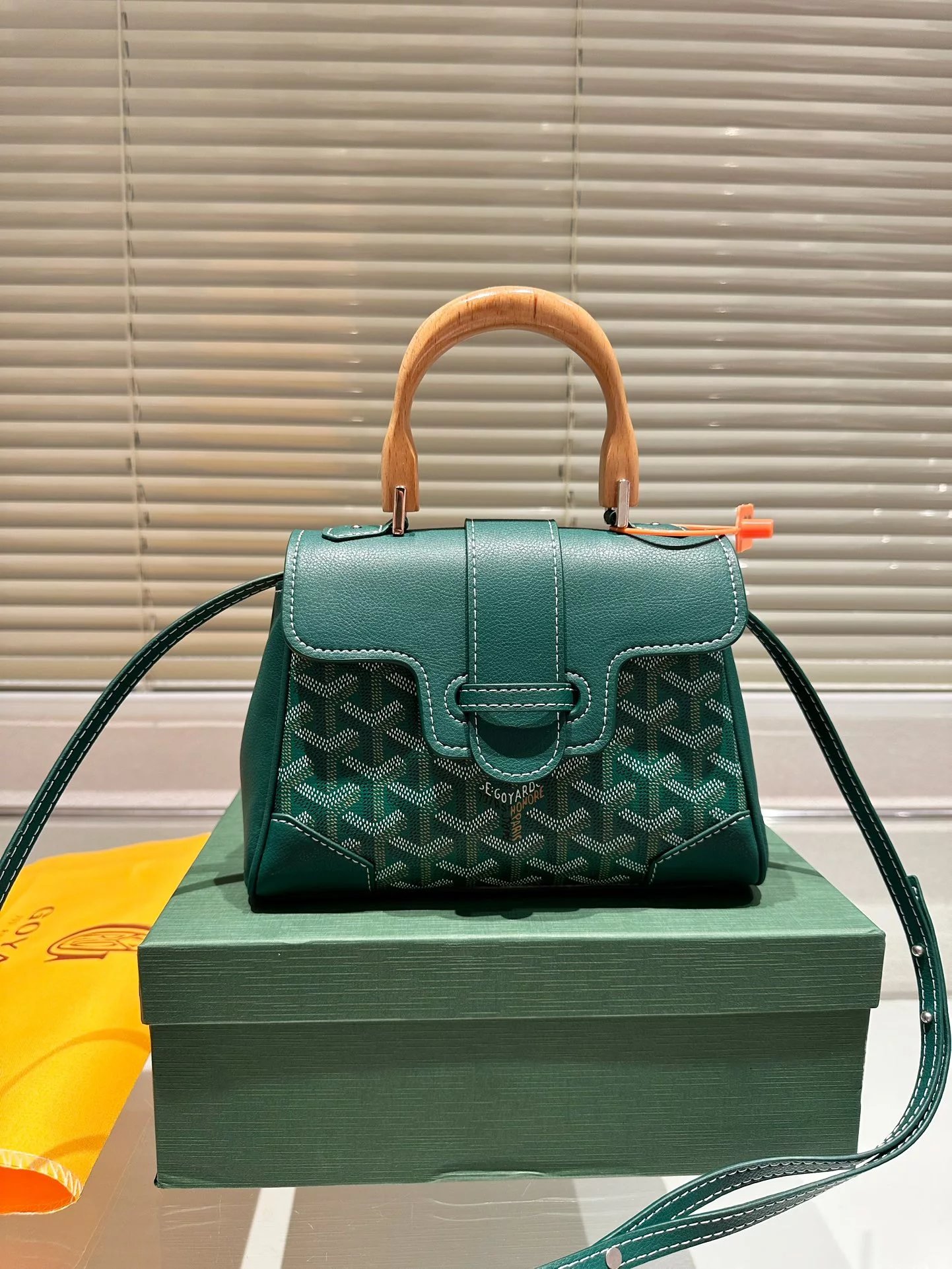 Goyard Saint Louis Mini Handbag in Orange and Yellow - 5
