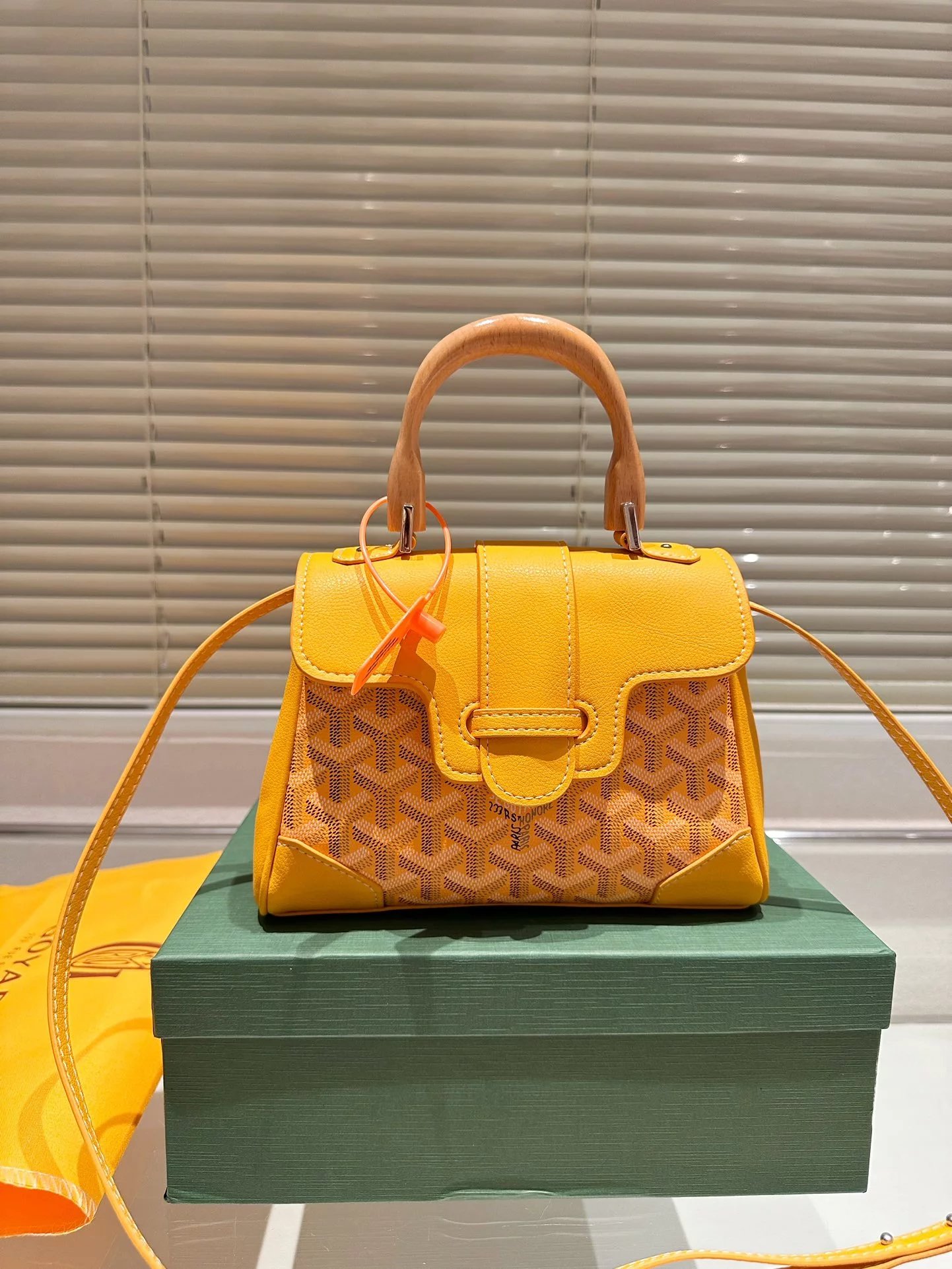 Goyard Saint Louis Mini Handbag in Orange and Yellow - 2