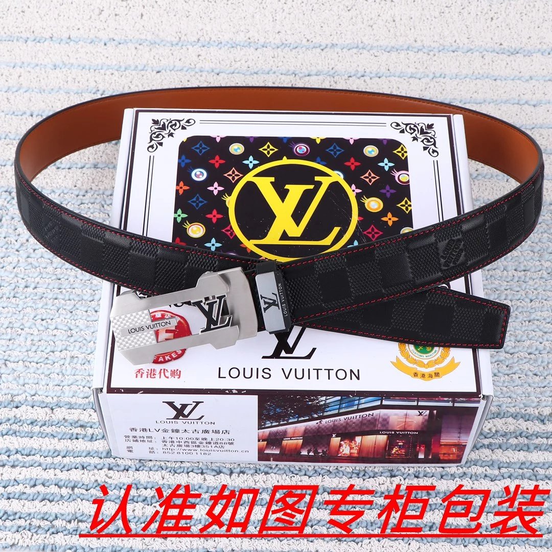 Louis Vuitton Monogram Embossed Leather Belt Black - 11