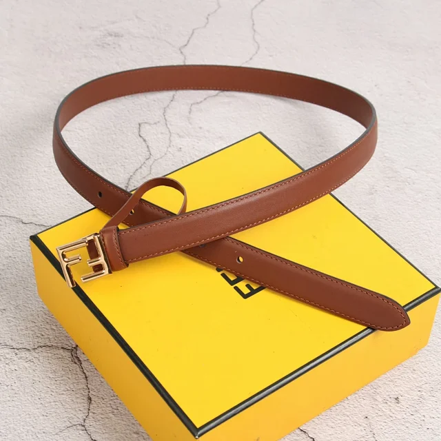 Fendi Belts FF Logo Buckle Leather Belt product detail image 4