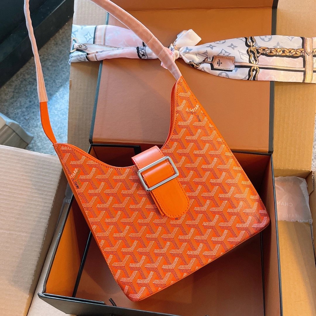 Goyard Saint-Louis PM Yellow Canvas Hobo Bag - 3
