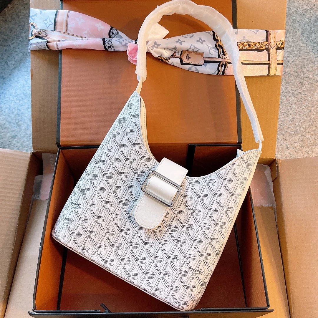 Goyard Saint-Louis PM Yellow Canvas Hobo Bag - 4