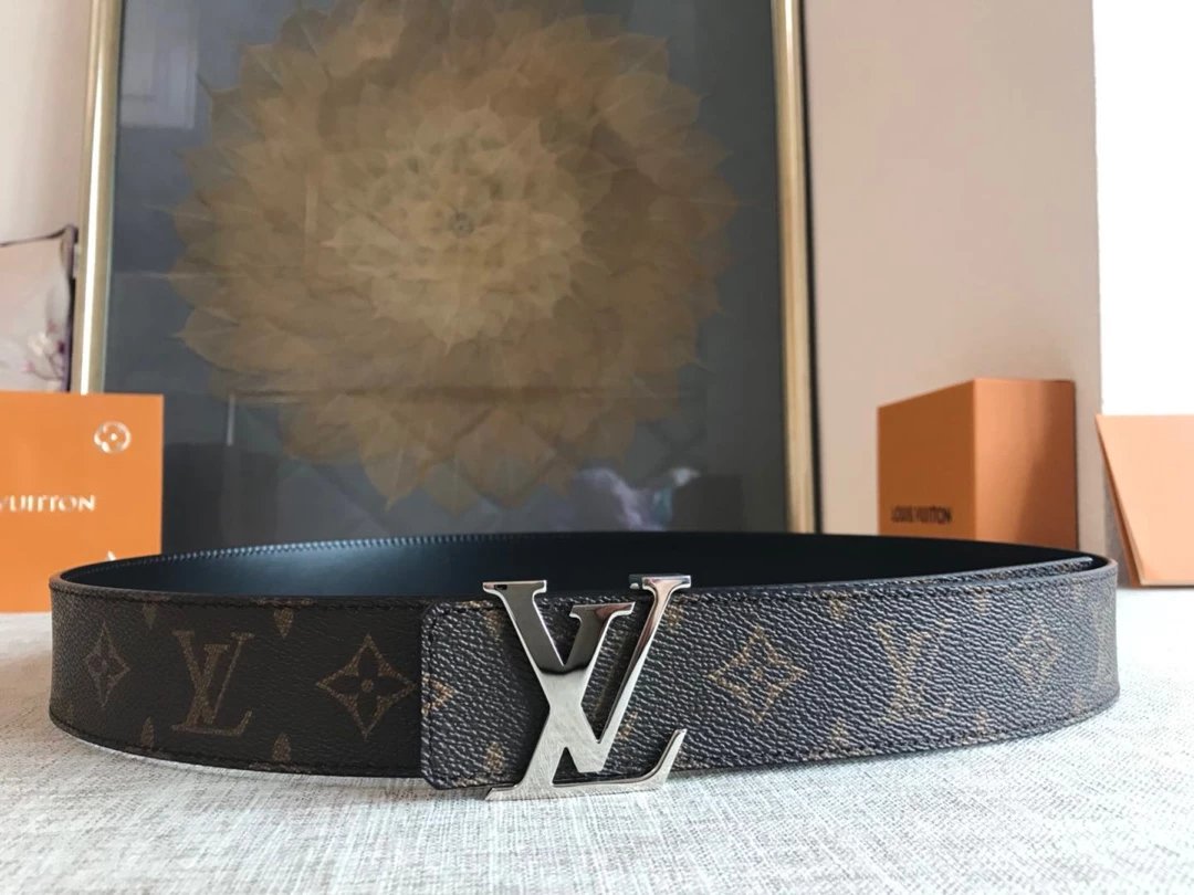 Louis Vuitton LV² Monogram Empreinte Leather Belt Black - 15