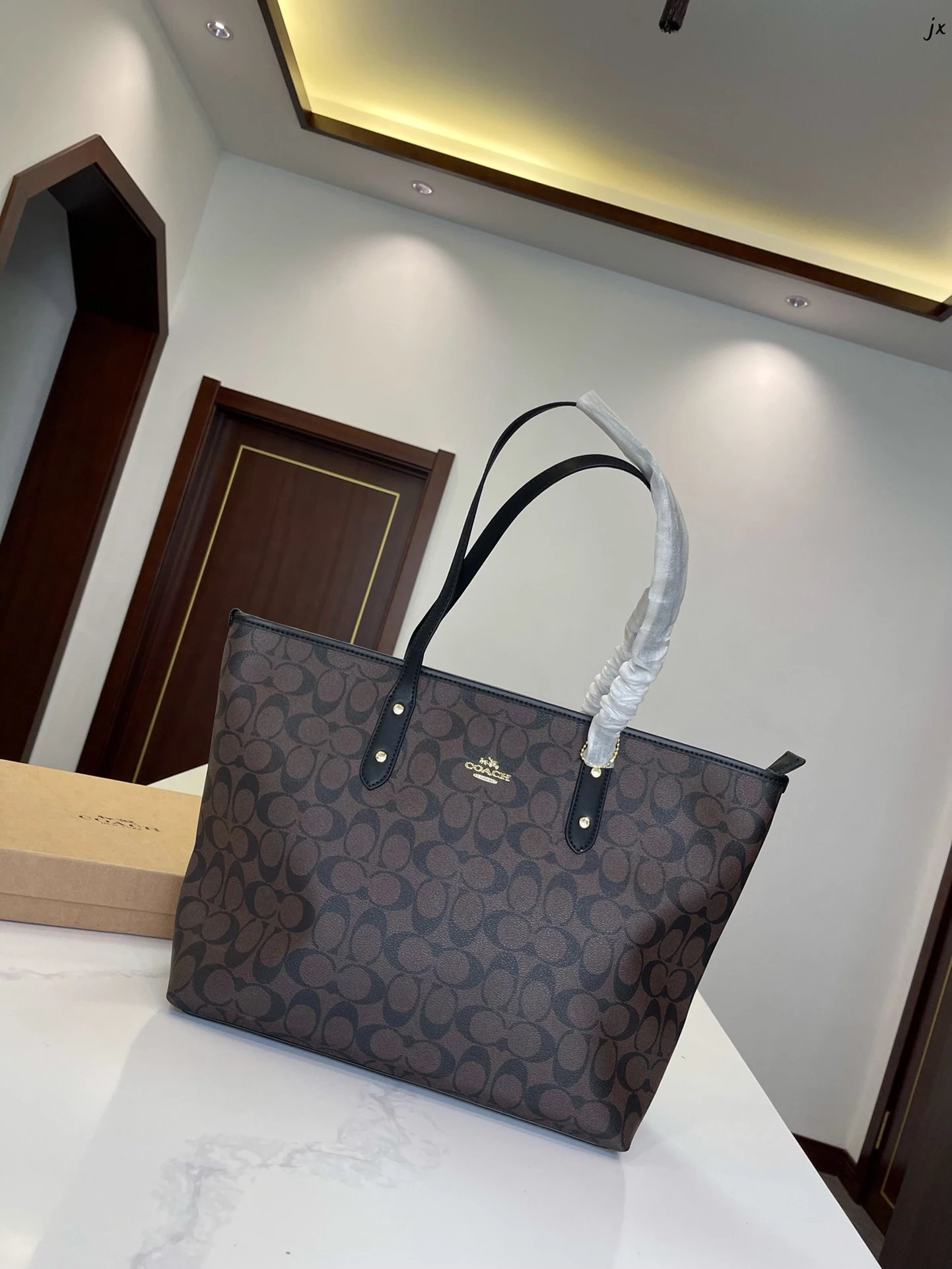 Coach Tabby Saddle Bag Black Leather Crossbody Bag - 3