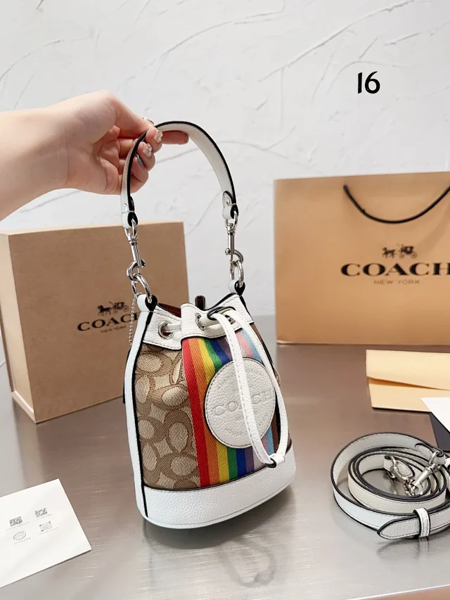 Coach Shoulder Bags Signature canvas flap bag product detail image 11